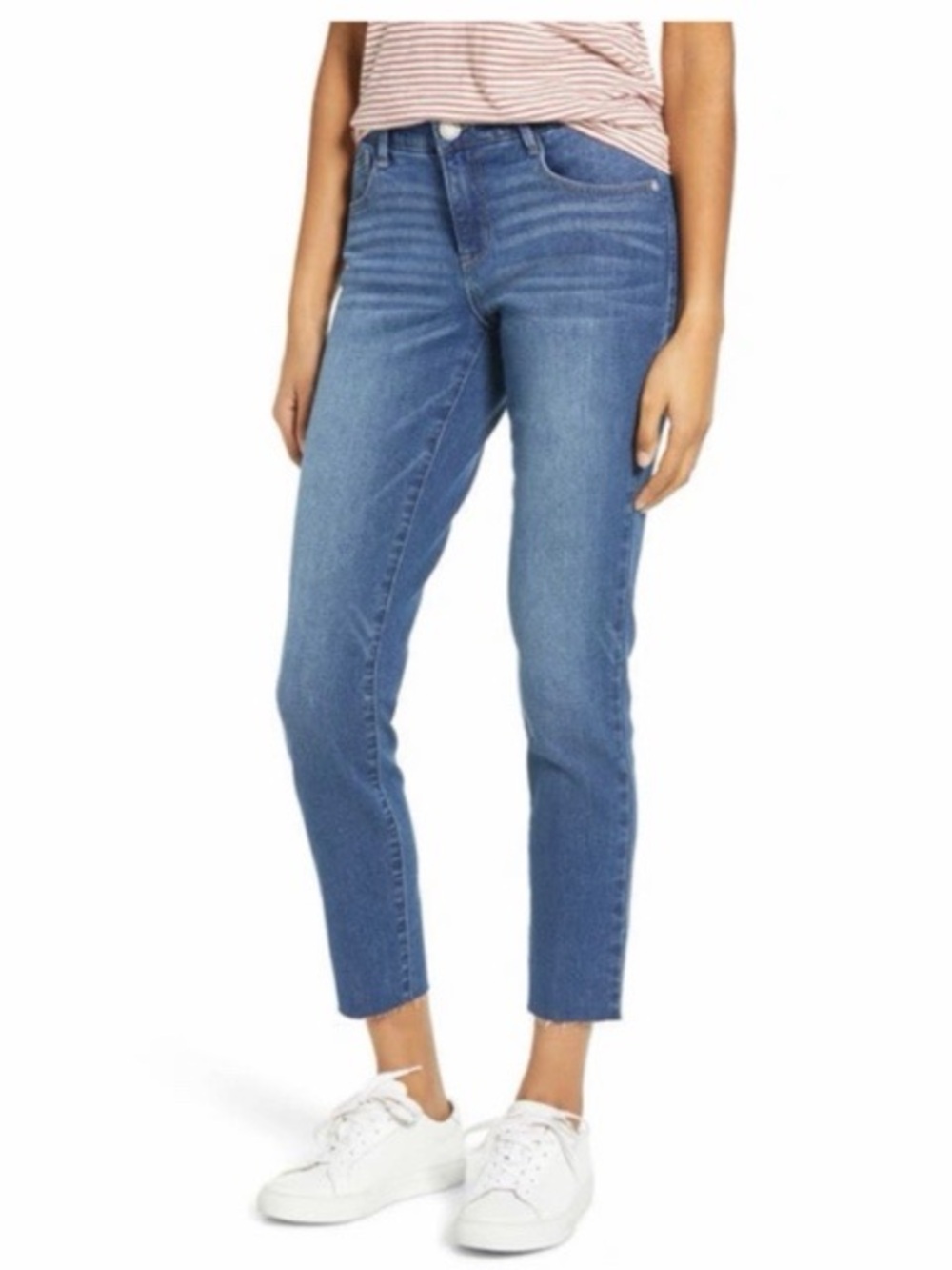 Wit & Wisdom Raw Hem Ankle Skinny Jeans